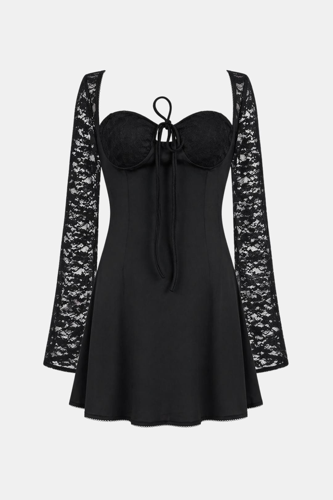 Molly | Floral Sheer Lace Long Sleeve Dress | Romantic Elegance with a Modern Touch