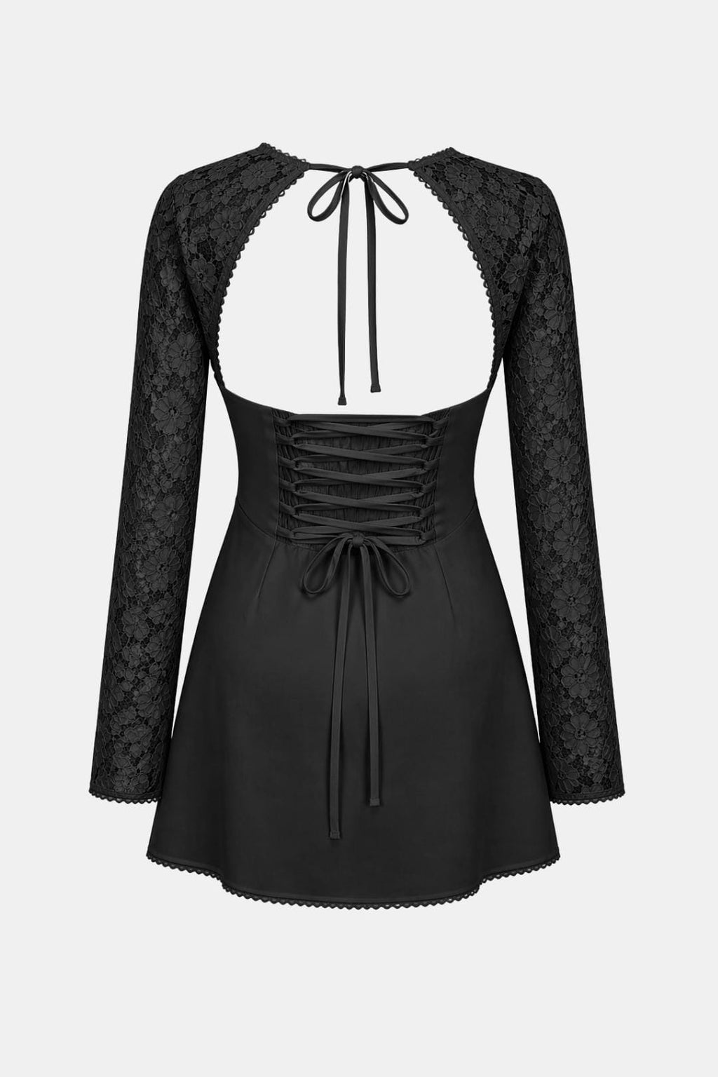 Molly | Floral Sheer Lace Long Sleeve Dress | Romantic Elegance with a Modern Touch
