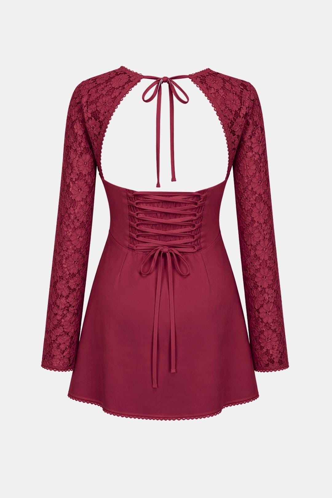 Molly | Floral Sheer Lace Long Sleeve Dress | Romantic Elegance with a Modern Touch