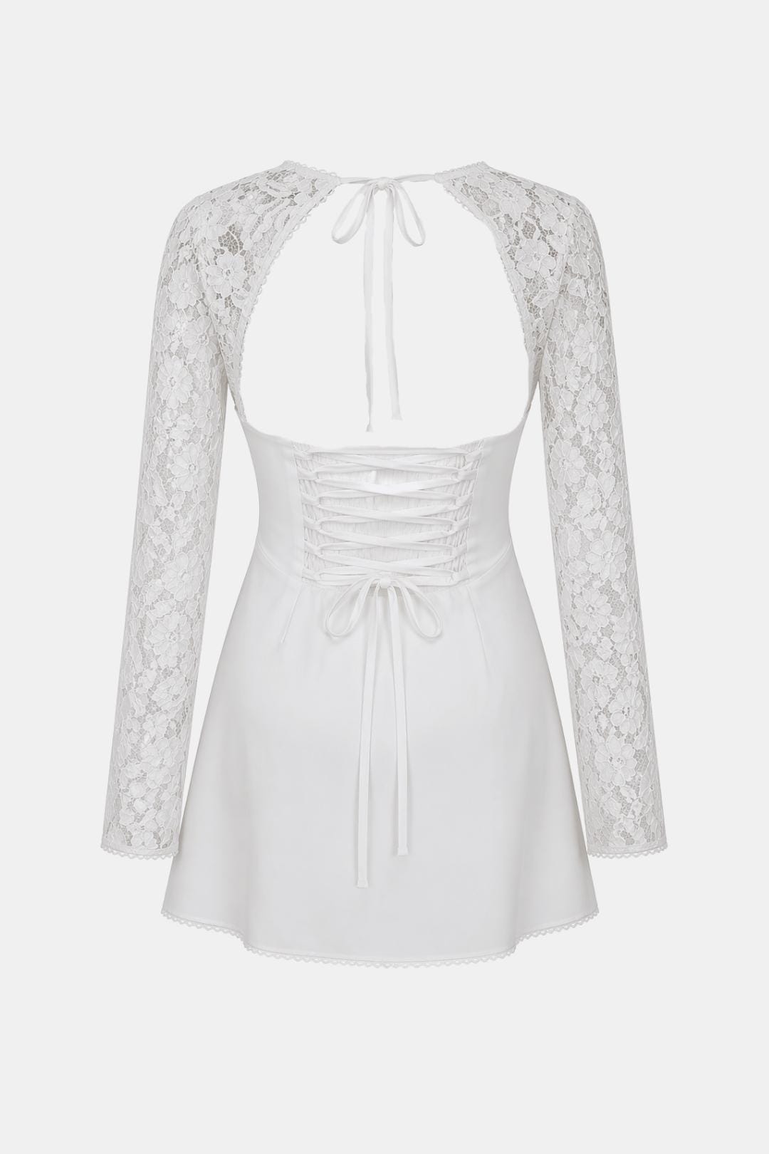 Molly | Floral Sheer Lace Long Sleeve Dress | Romantic Elegance with a Modern Touch