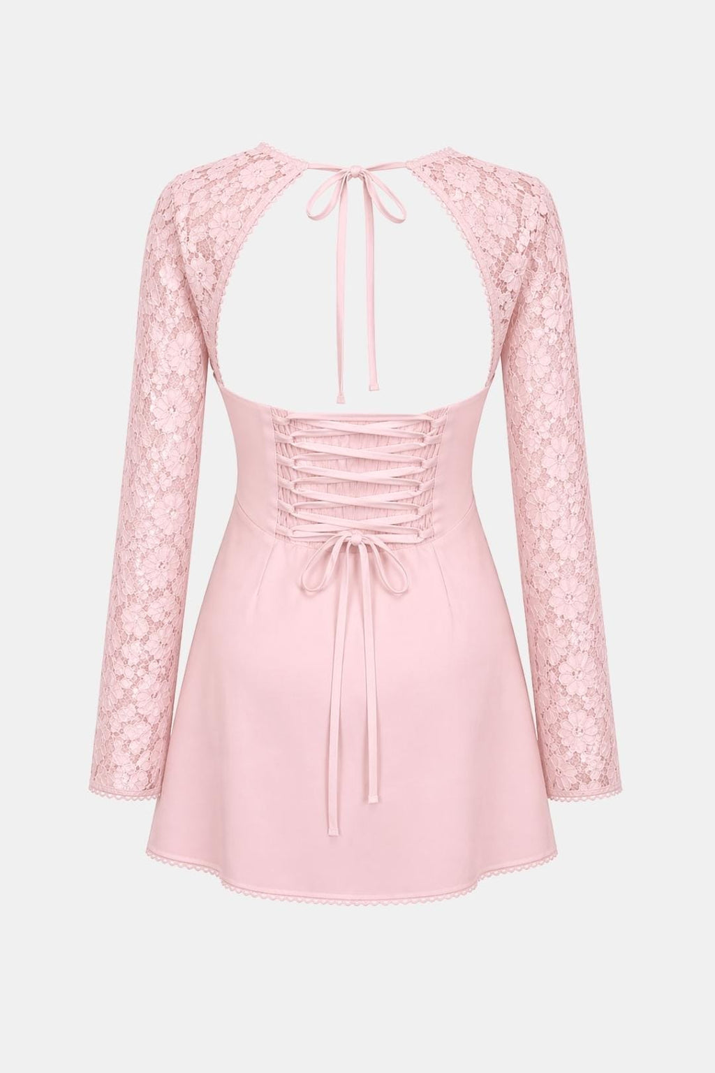 Molly | Floral Sheer Lace Long Sleeve Dress | Romantic Elegance with a Modern Touch