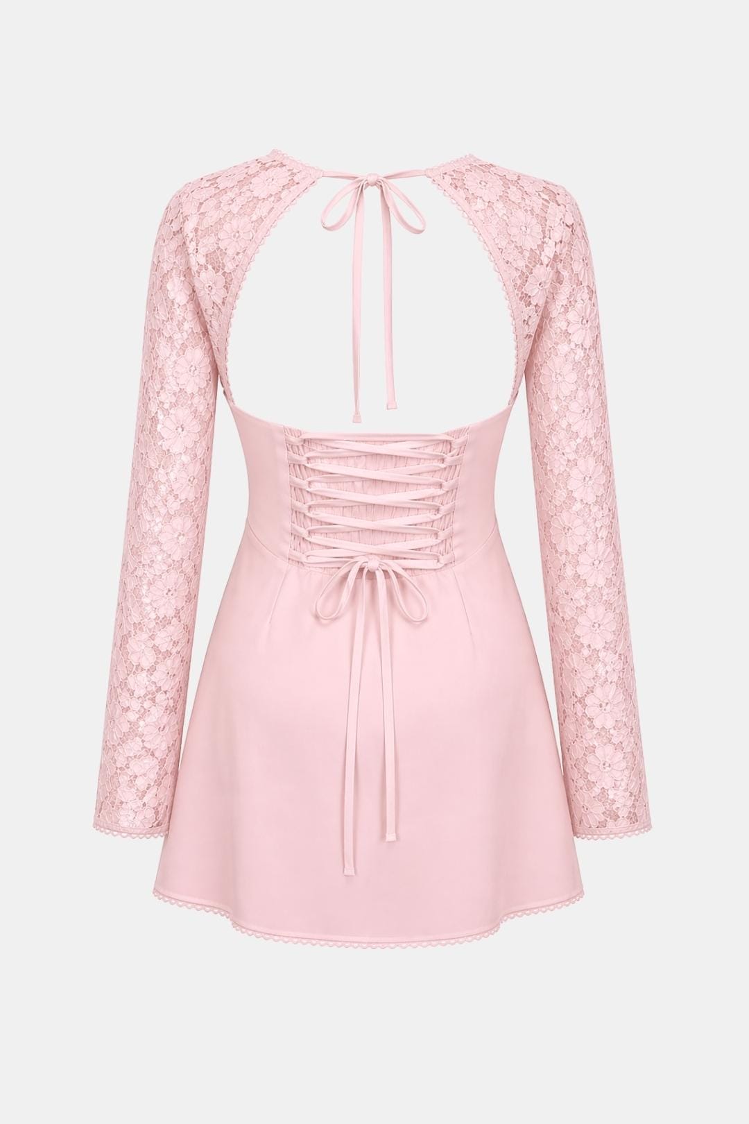 Molly | Floral Sheer Lace Long Sleeve Dress | Romantic Elegance with a Modern Touch