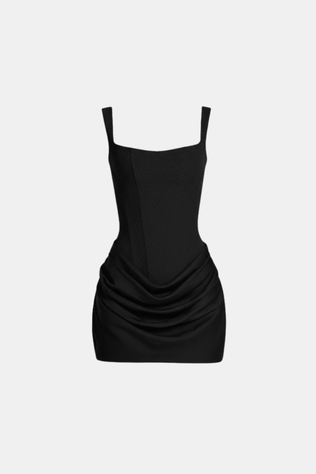 Ethel | Square Neck Corset Mini Dress | Sculpted Bodice & Effortless Glamour