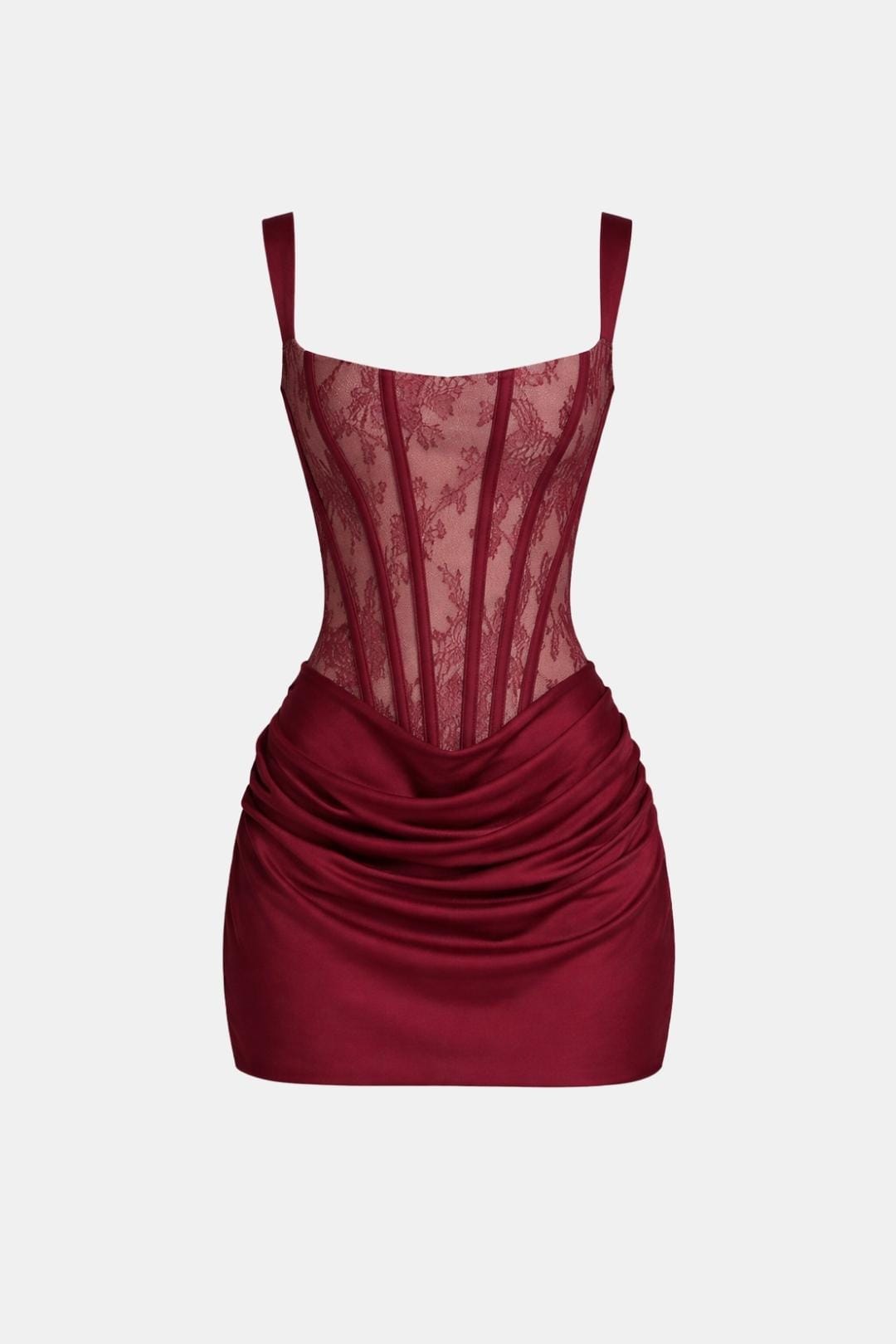 Ethel | Square Neck Corset Mini Dress | Sculpted Bodice & Effortless Glamour