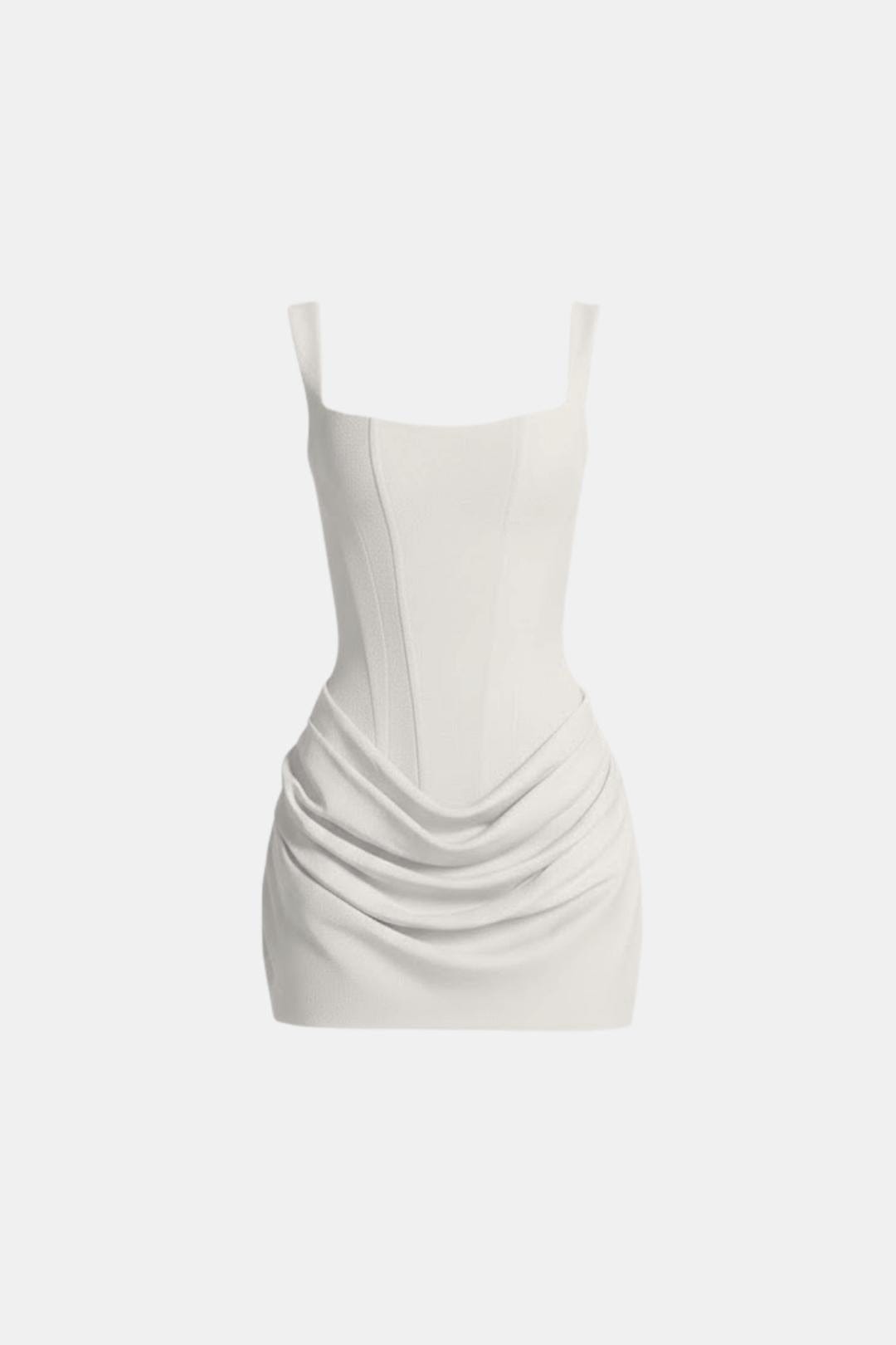 Ethel | Square Neck Corset Mini Dress | Sculpted Bodice & Effortless Glamour