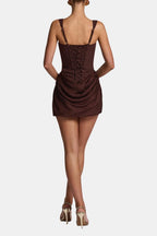 Ethel | Square Neck Corset Mini Dress | Sculpted Bodice & Effortless Glamour