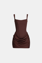 Ethel | Square Neck Corset Mini Dress | Sculpted Bodice & Effortless Glamour