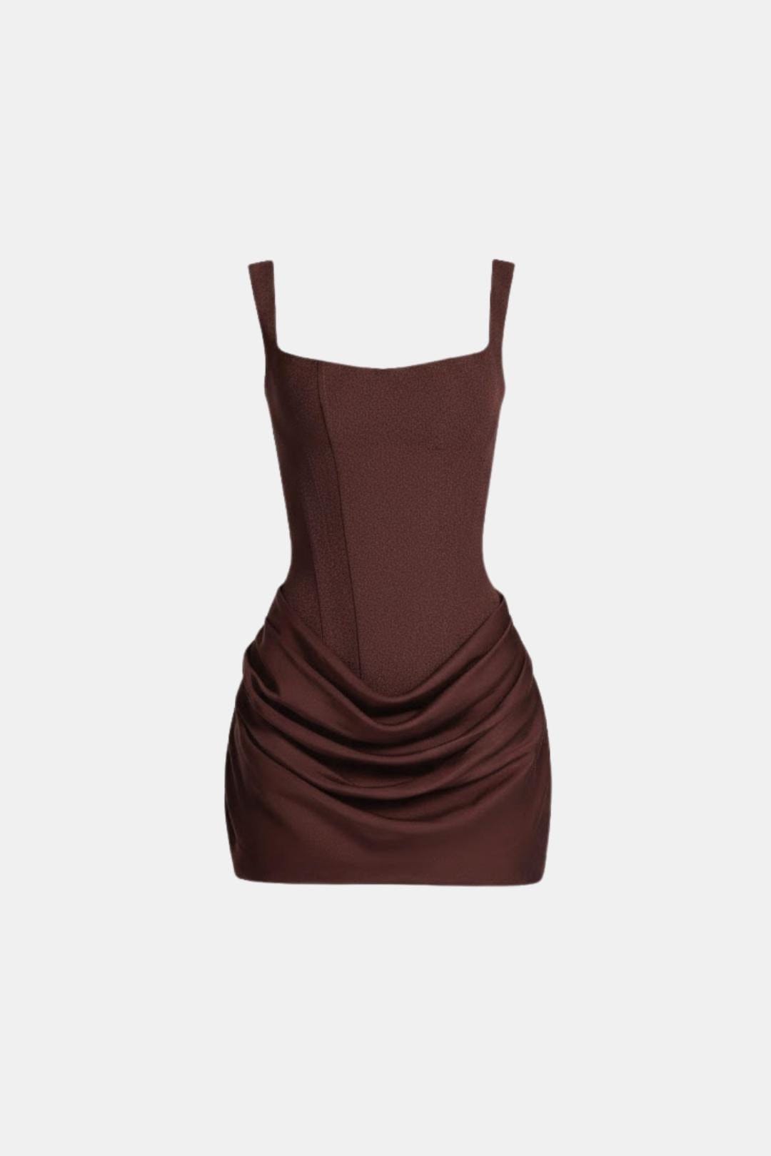 Ethel | Square Neck Corset Mini Dress | Sculpted Bodice & Effortless Glamour