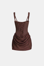 Ethel | Square Neck Corset Mini Dress | Sculpted Bodice & Effortless Glamour