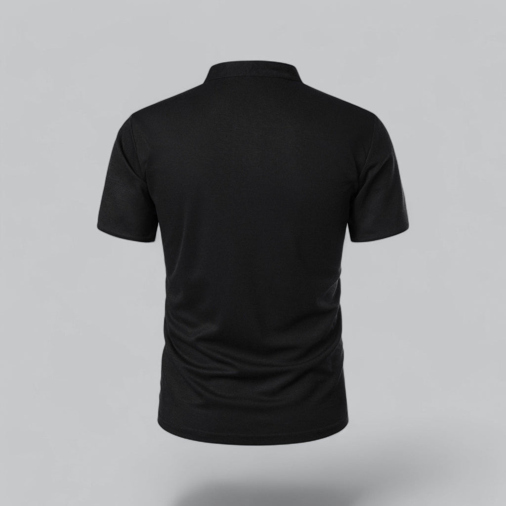 Liam | Men’s Modern Collarless Polo Shirt | Minimal and Refined