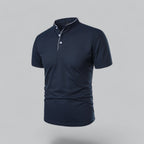 Liam | Men’s Modern Collarless Polo Shirt | Minimal and Refined