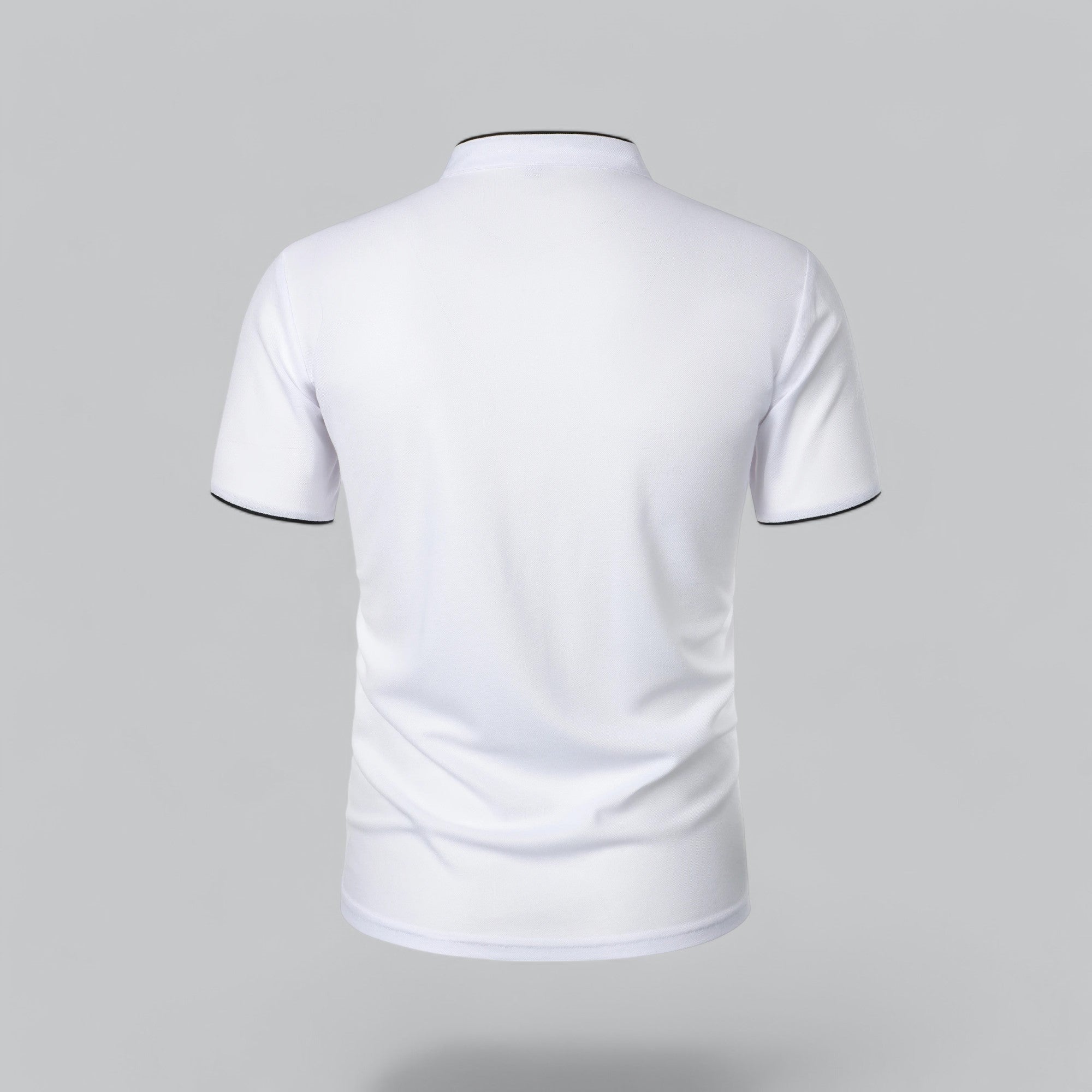 Liam | Men’s Modern Collarless Polo Shirt | Minimal and Refined