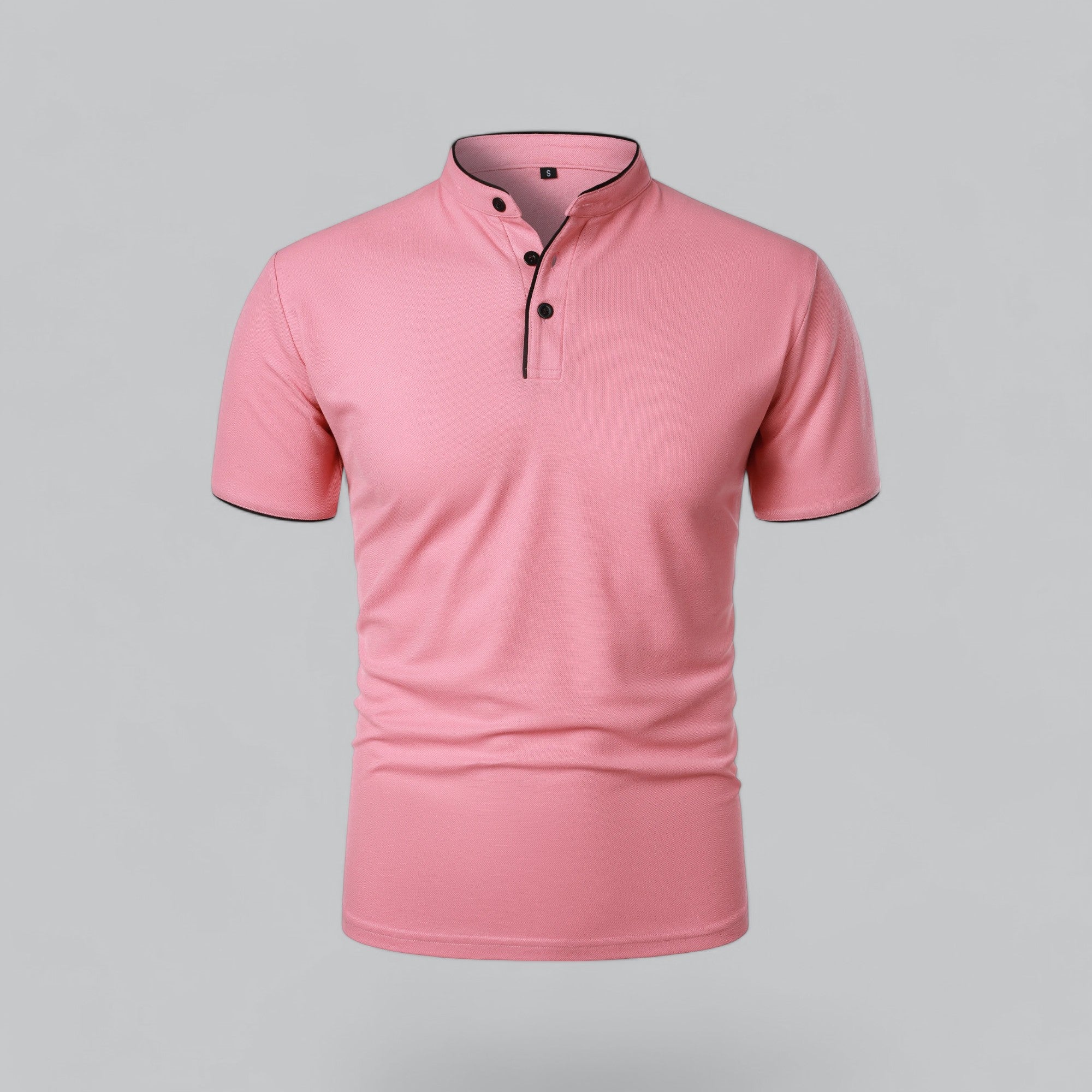 Liam | Men’s Modern Collarless Polo Shirt | Minimal and Refined