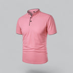 Liam | Men’s Modern Collarless Polo Shirt | Minimal and Refined