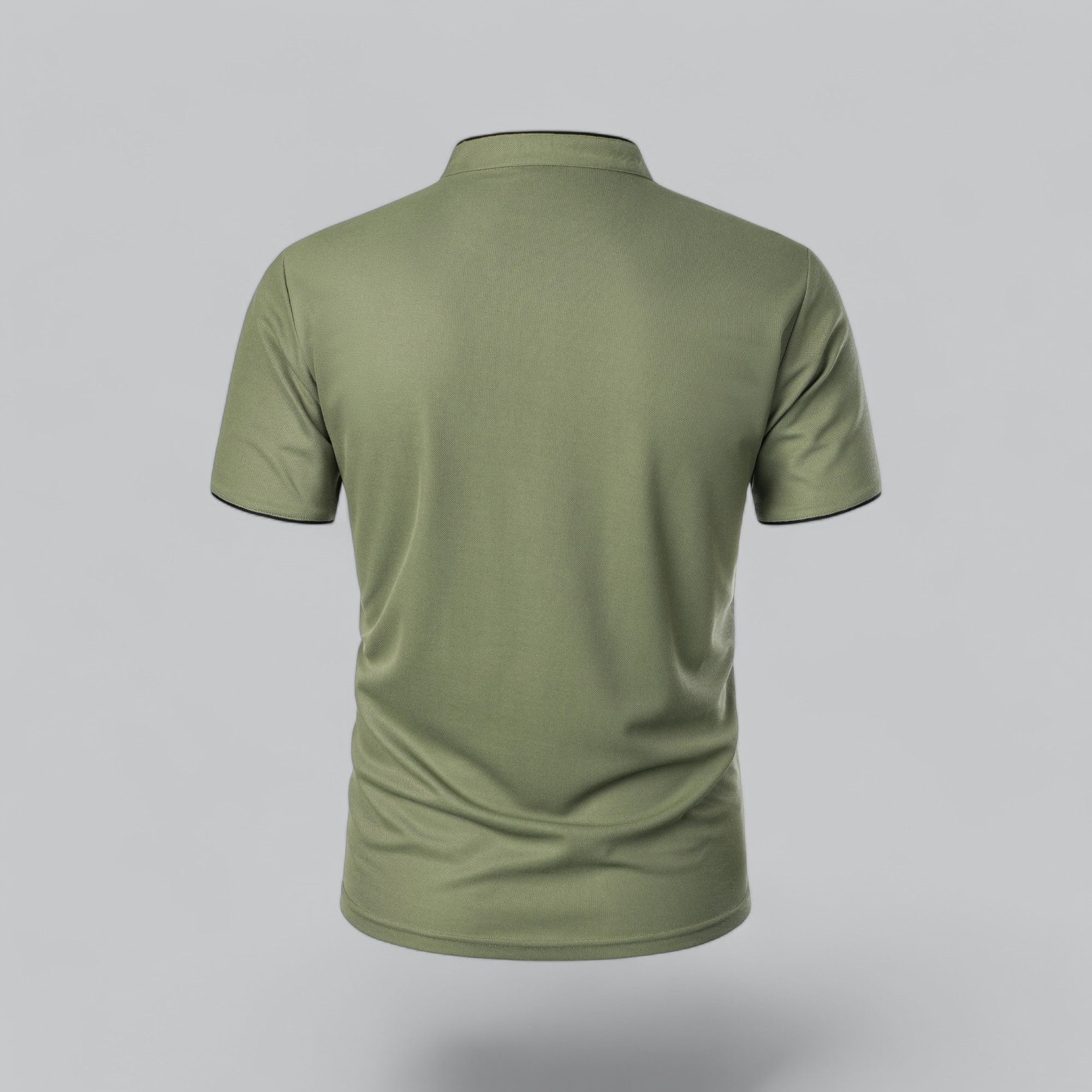 Liam | Men’s Modern Collarless Polo Shirt | Minimal and Refined
