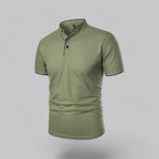 Liam | Men’s Modern Collarless Polo Shirt | Minimal and Refined