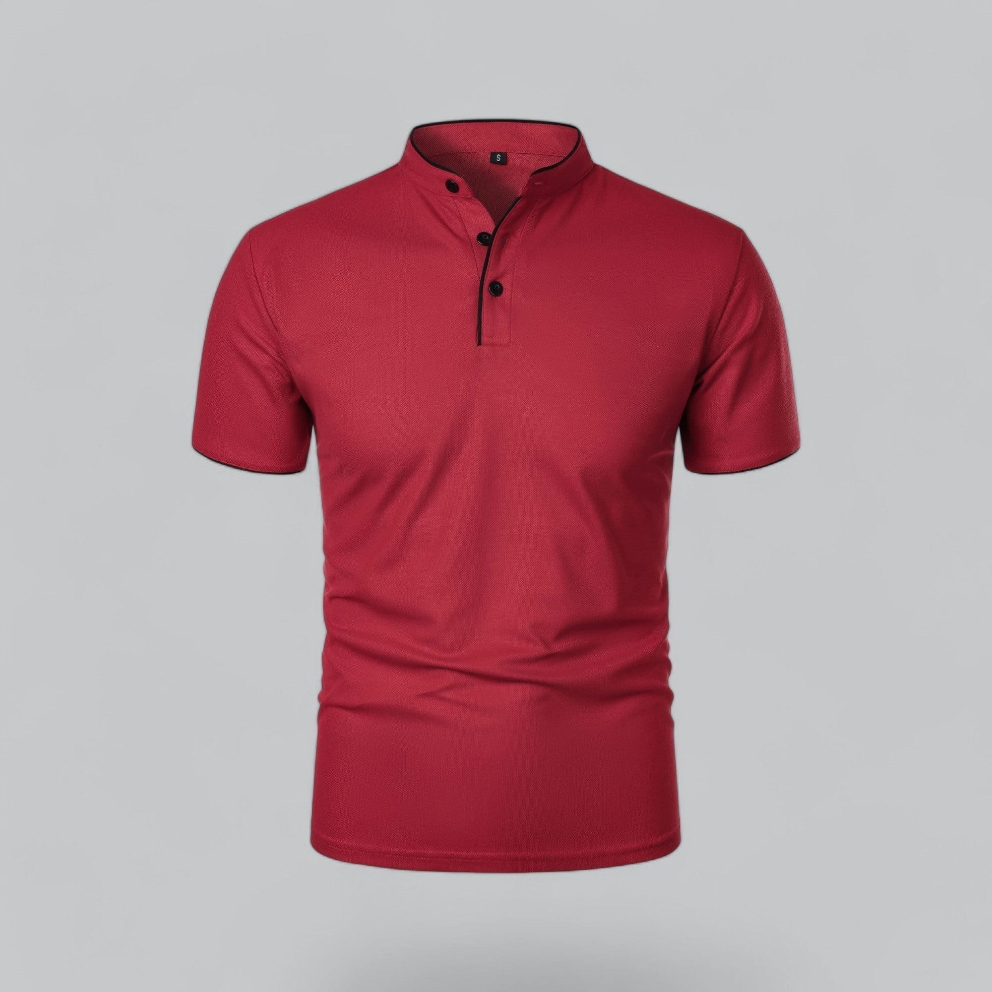 Liam | Men’s Modern Collarless Polo Shirt | Minimal and Refined