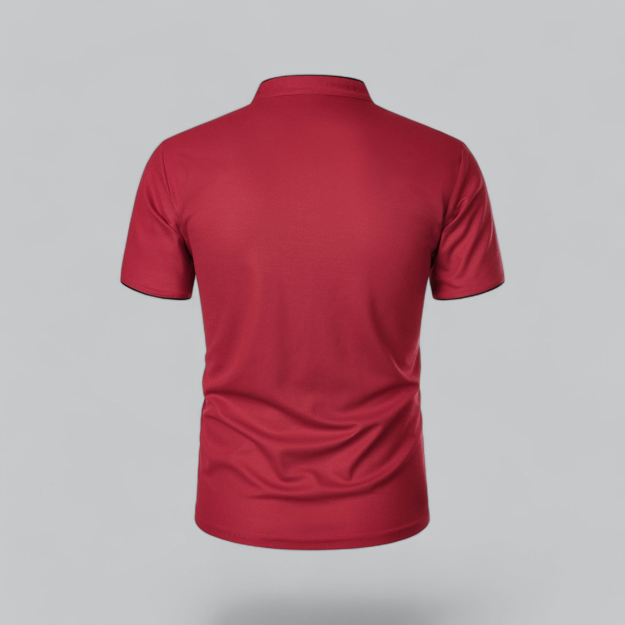 Liam | Men’s Modern Collarless Polo Shirt | Minimal and Refined