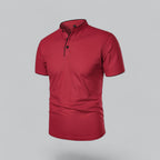 Liam | Men’s Modern Collarless Polo Shirt | Minimal and Refined