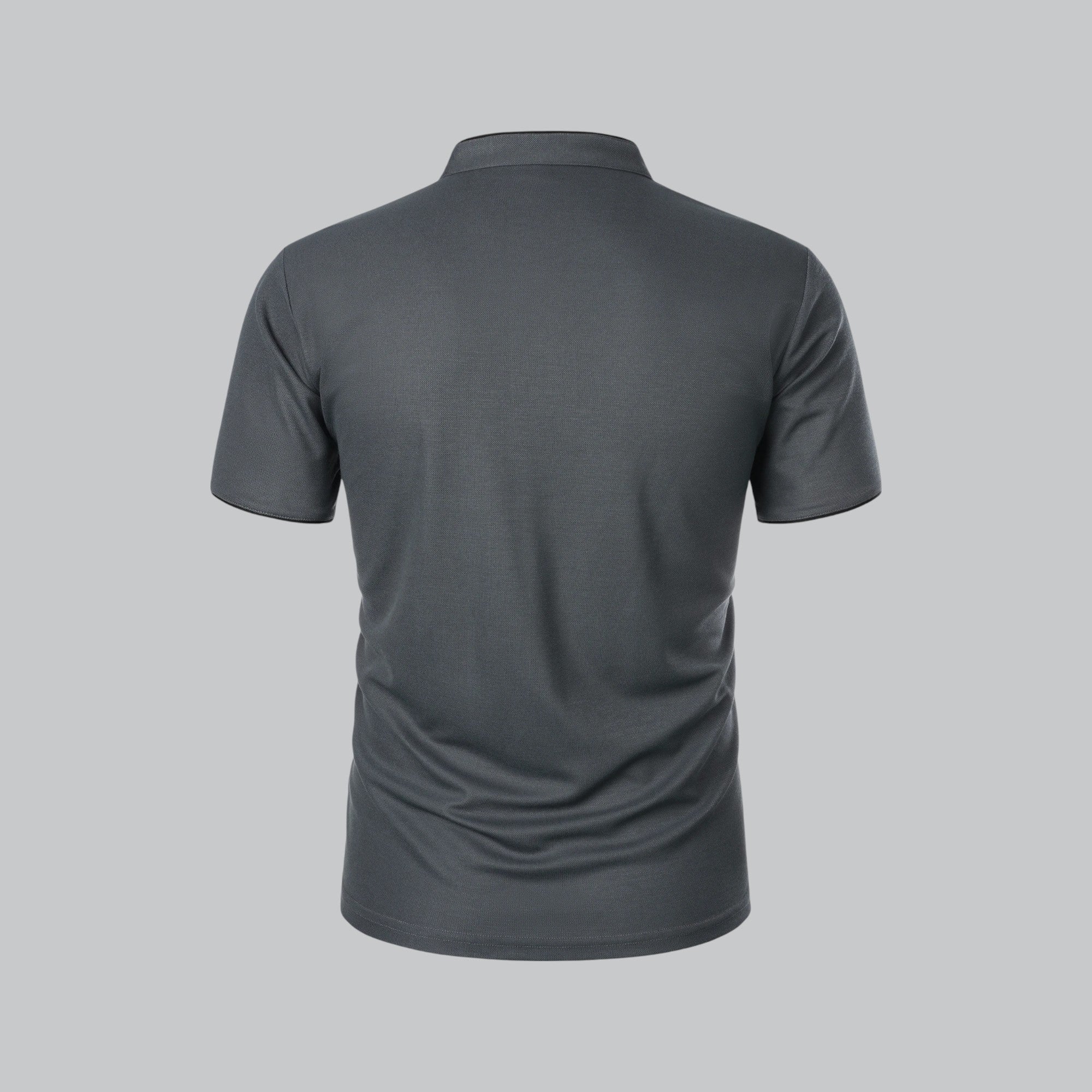 Liam | Men’s Modern Collarless Polo Shirt | Minimal and Refined