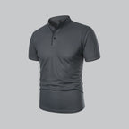 Liam | Men’s Modern Collarless Polo Shirt | Minimal and Refined
