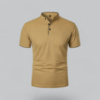 Liam | Men’s Modern Collarless Polo Shirt | Minimal and Refined
