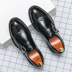 Alexander | Men’s Wingtip Monk Strap Brogue Dress Shoes | Bold and Refined