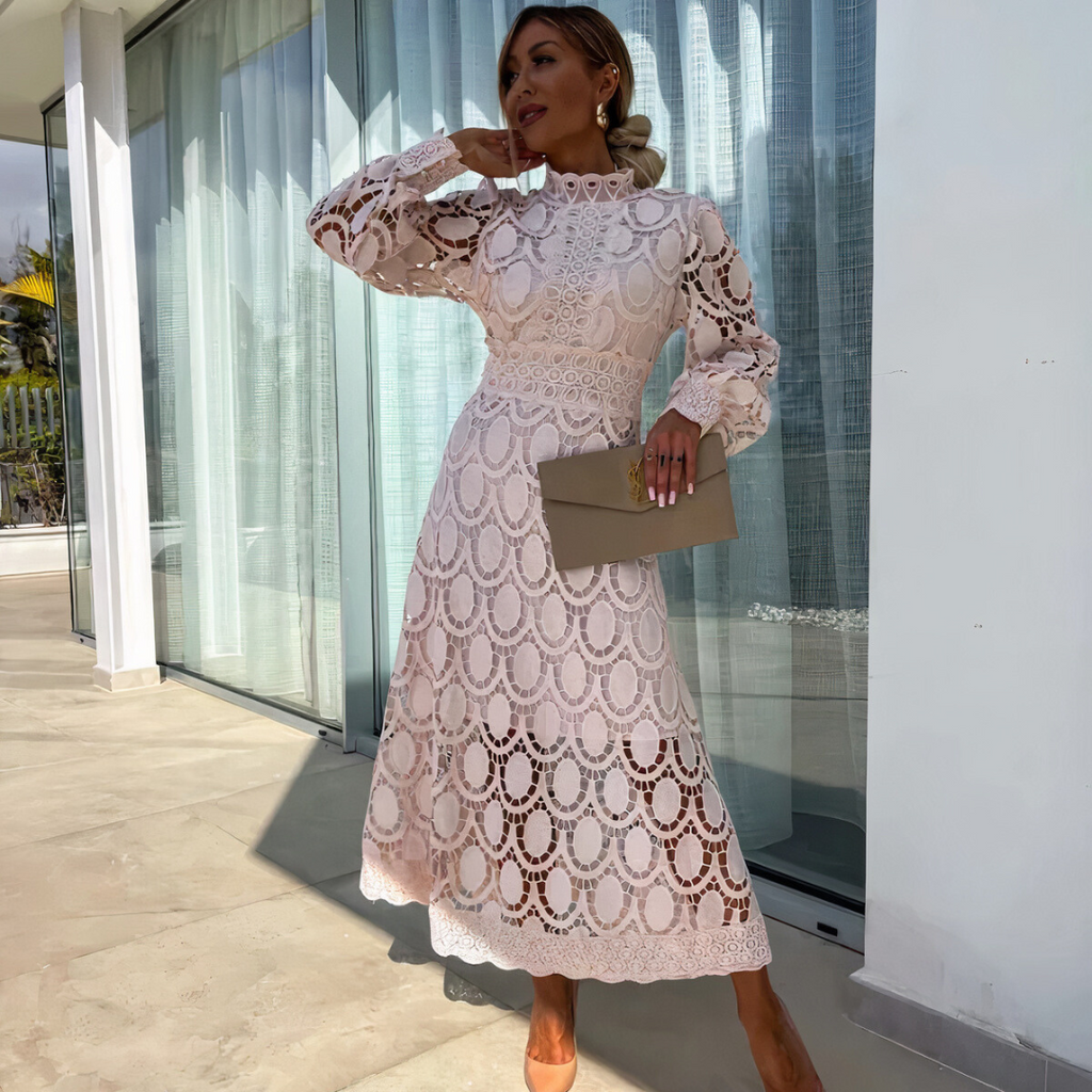 Lucy | Lace Midi Dress | Romantic and Refined