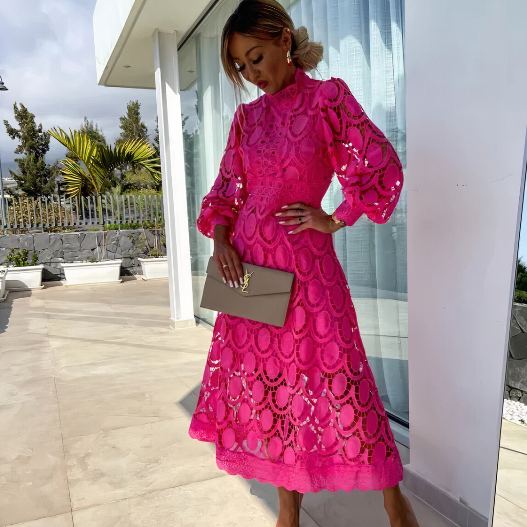 Lucy | Lace Midi Dress | Romantic and Refined