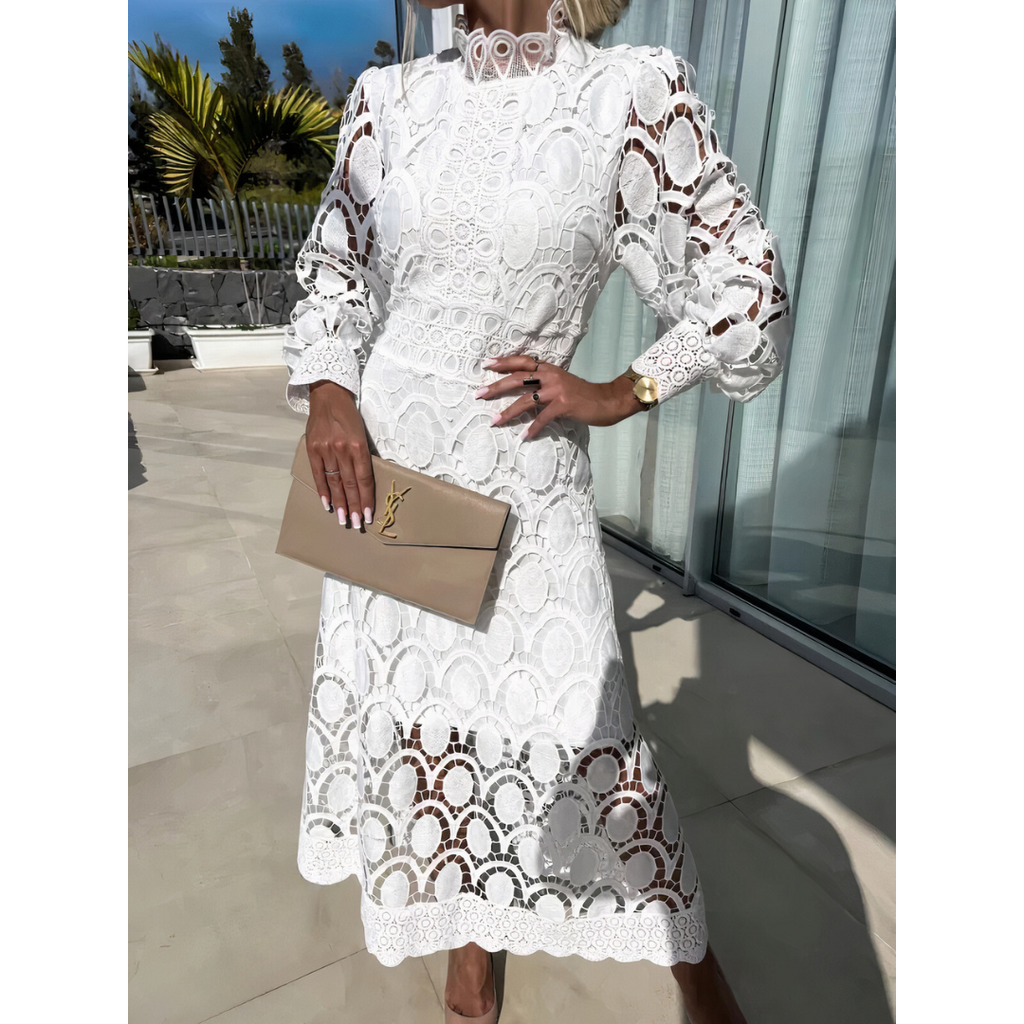 Lucy | Lace Midi Dress | Romantic and Refined