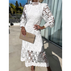 Lucy | Lace Midi Dress | Romantic and Refined