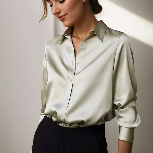Aria | Women's Classic Long Sleeve Blouse | Elegant and Versatile