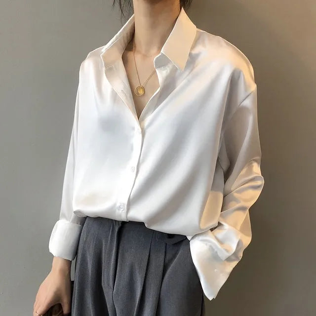 Aria | Women's Classic Long Sleeve Blouse | Elegant and Versatile