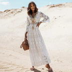 Martina | Women’s Lace Long Sleeve Maxi Dress | Timeless Elegance with Romantic Charm