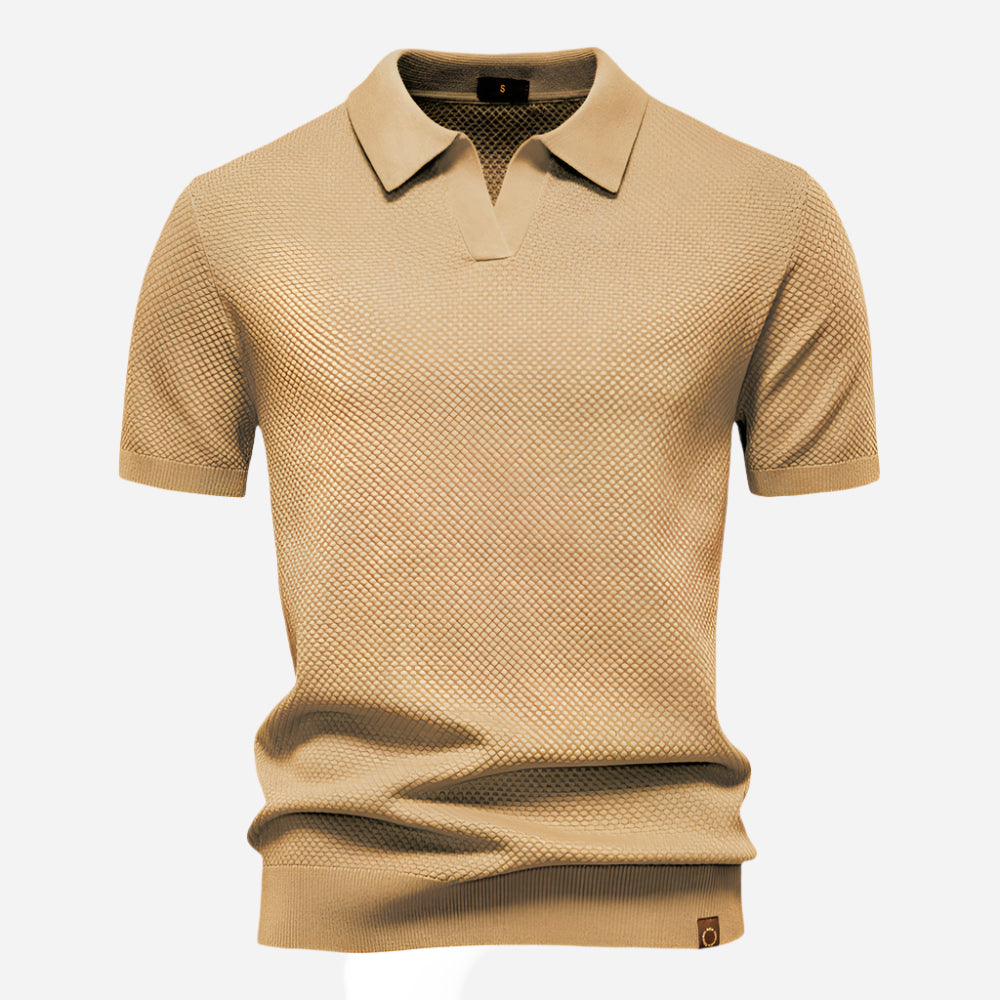 Lucas | Men’s Short Sleeve Knit Polo Shirt | Refined and Comfortable