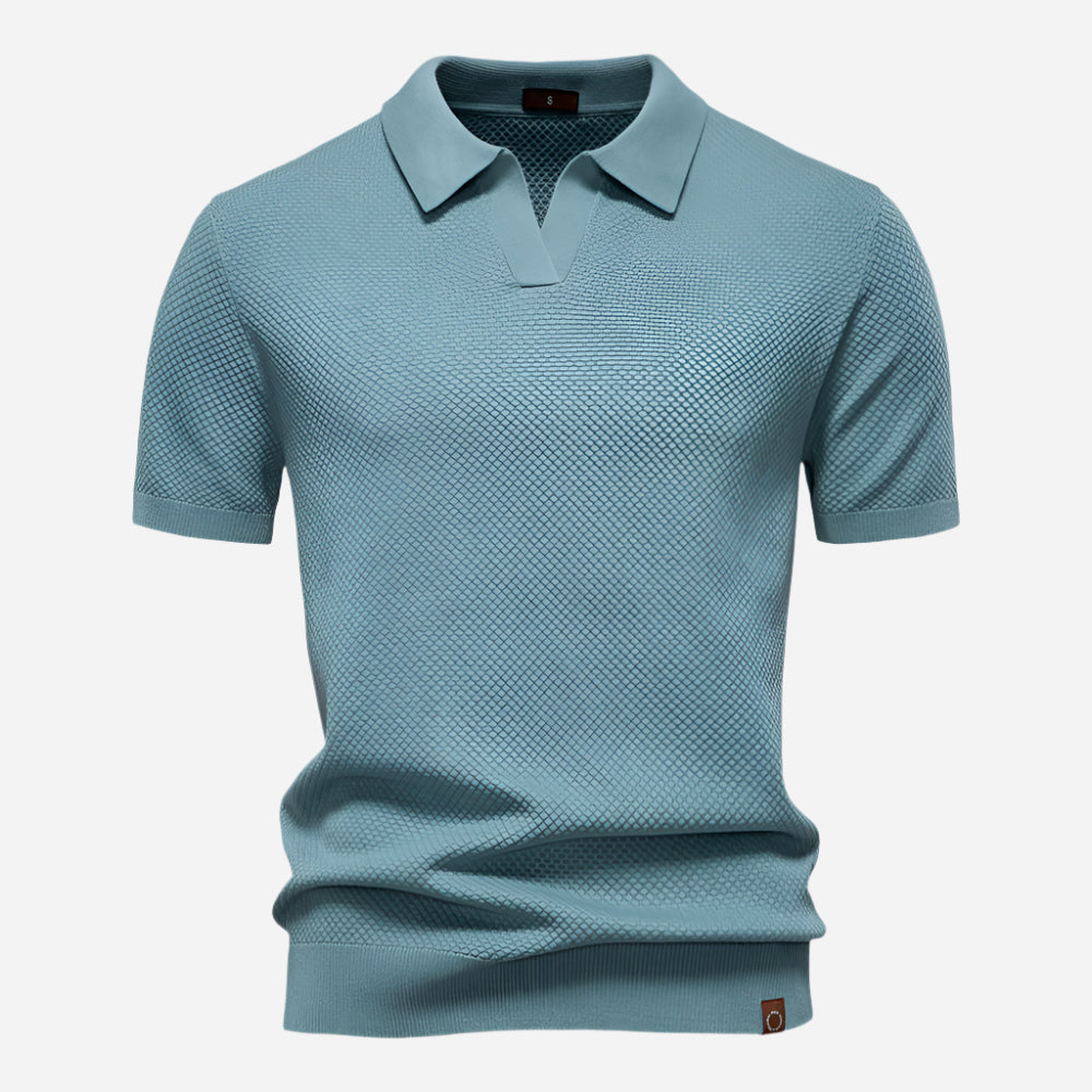 Lucas | Men’s Short Sleeve Knit Polo Shirt | Refined and Comfortable