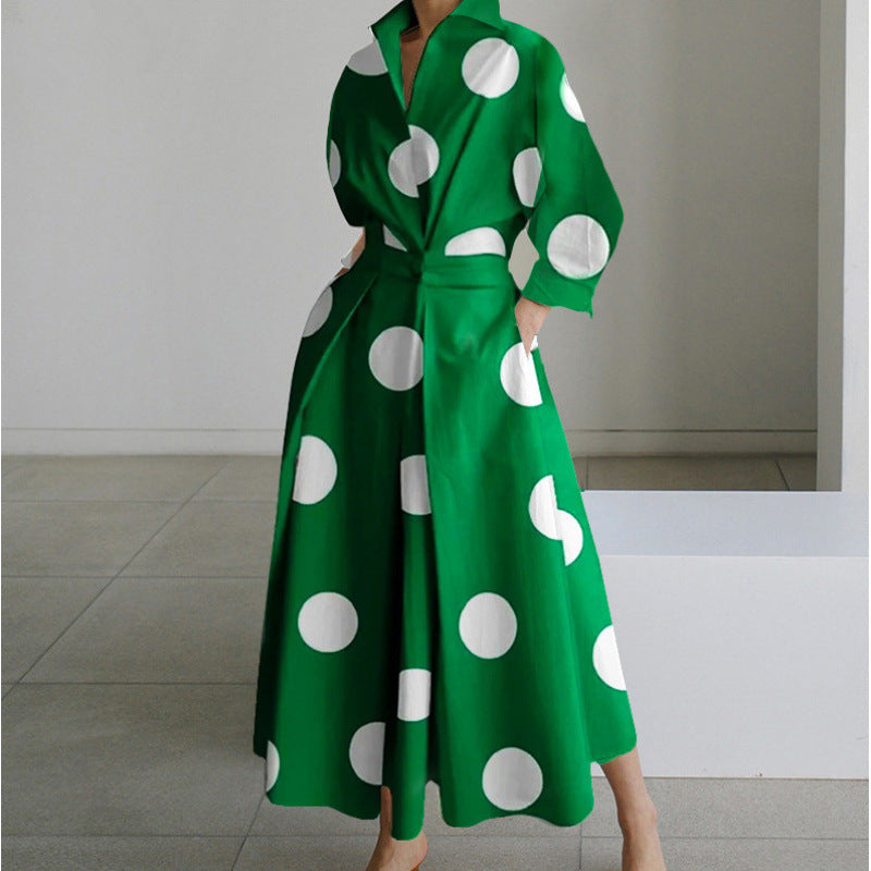 Beatrice | Front Wrap Collared Maxi Dress | Sophisticated and Timeless