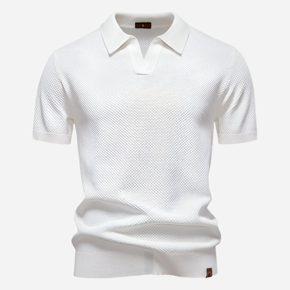 Lucas | Men’s Short Sleeve Knit Polo Shirt | Refined and Comfortable