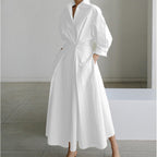 Beatrice | Front Wrap Collared Maxi Dress | Sophisticated and Timeless
