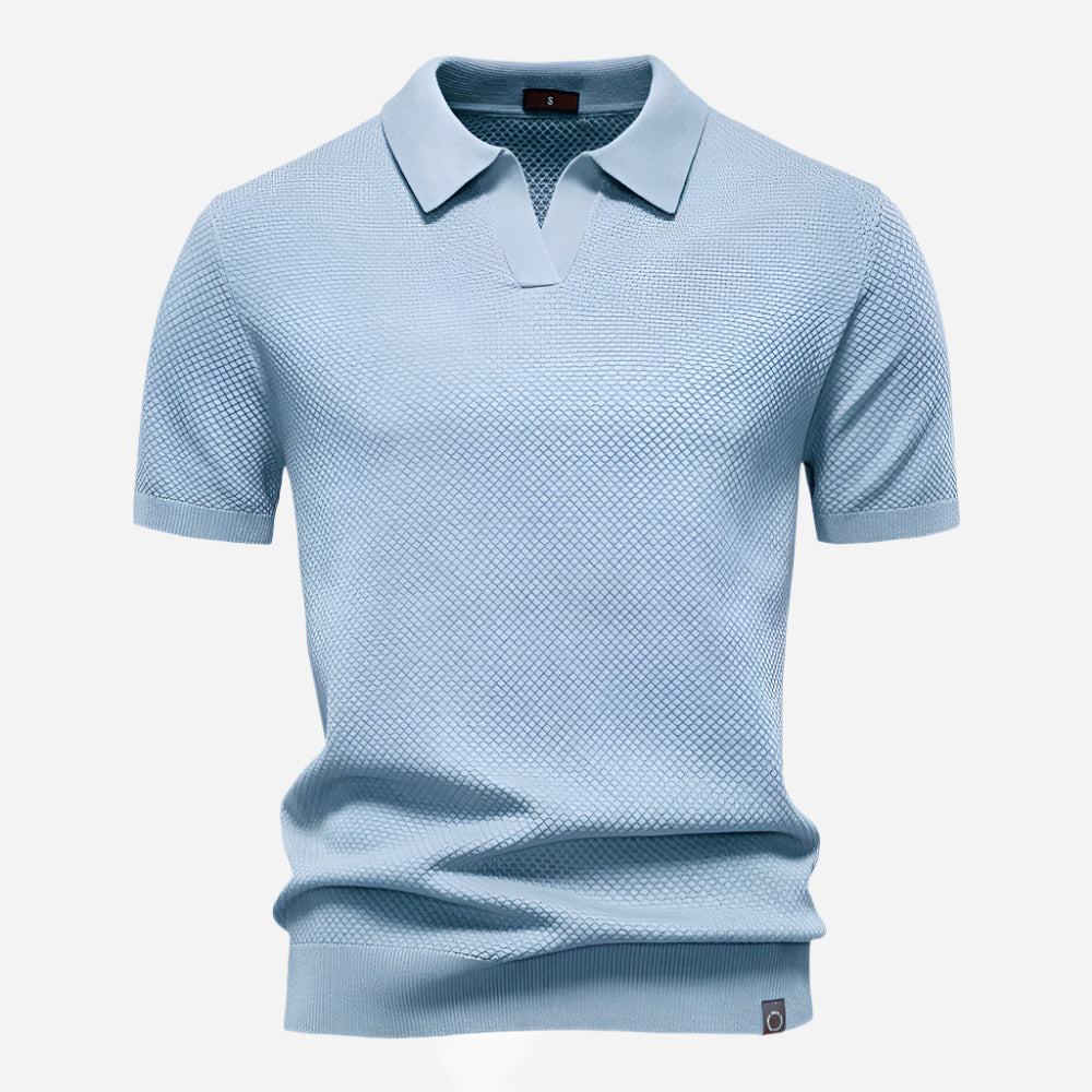Lucas | Men’s Short Sleeve Knit Polo Shirt | Refined and Comfortable
