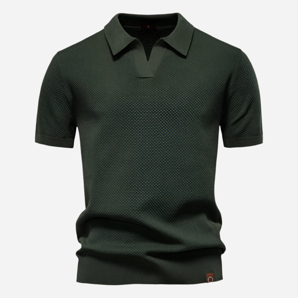Lucas | Men’s Short Sleeve Knit Polo Shirt | Refined and Comfortable