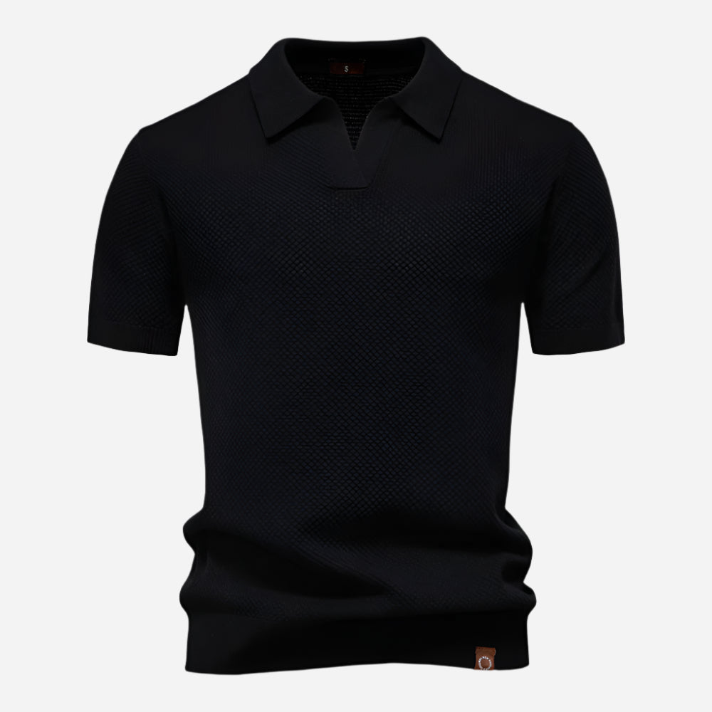 Lucas | Men’s Short Sleeve Knit Polo Shirt | Refined and Comfortable