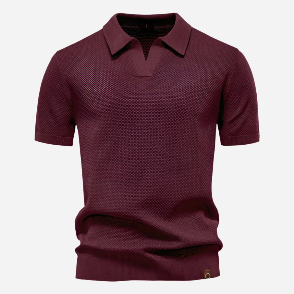 Lucas | Men’s Short Sleeve Knit Polo Shirt | Refined and Comfortable
