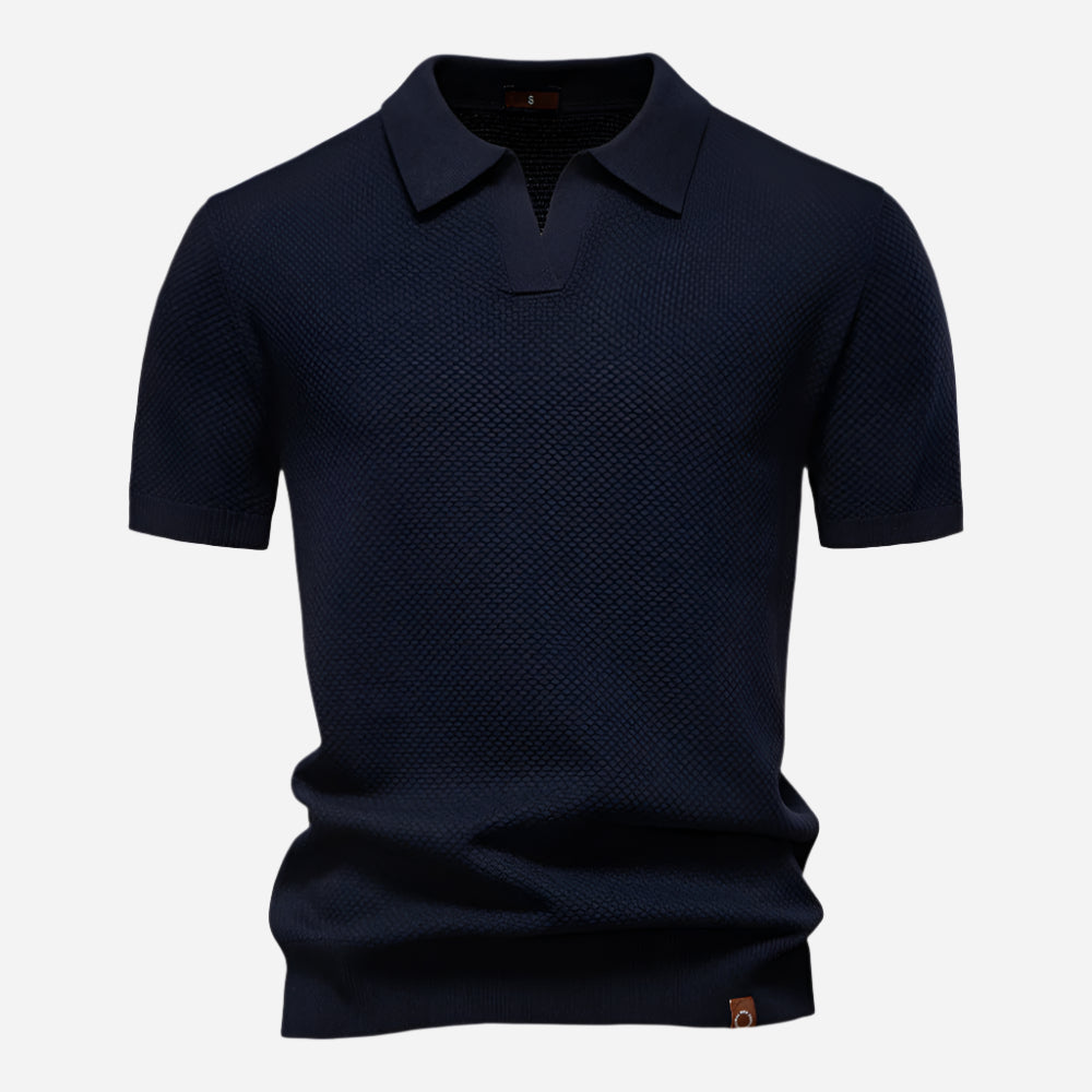 Lucas | Men’s Short Sleeve Knit Polo Shirt | Refined and Comfortable