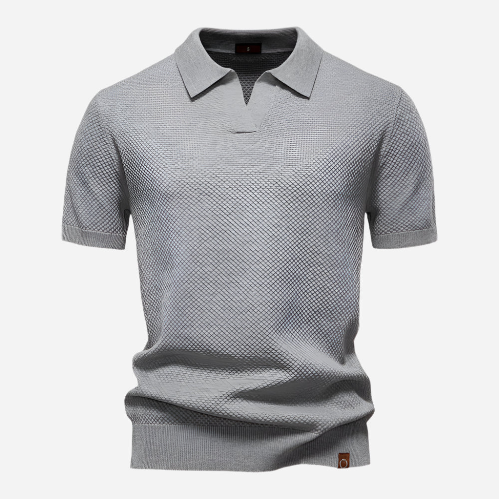Lucas | Men’s Short Sleeve Knit Polo Shirt | Refined and Comfortable