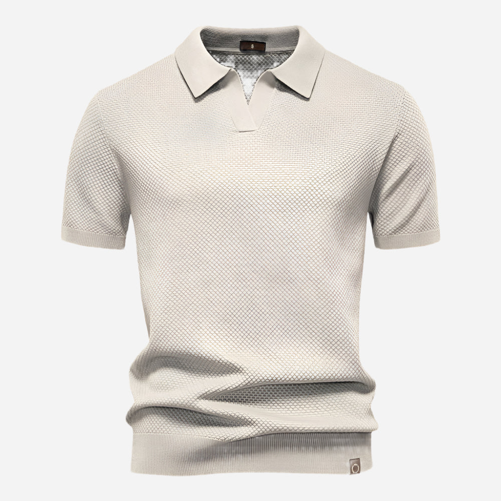 Lucas | Men’s Short Sleeve Knit Polo Shirt | Refined and Comfortable