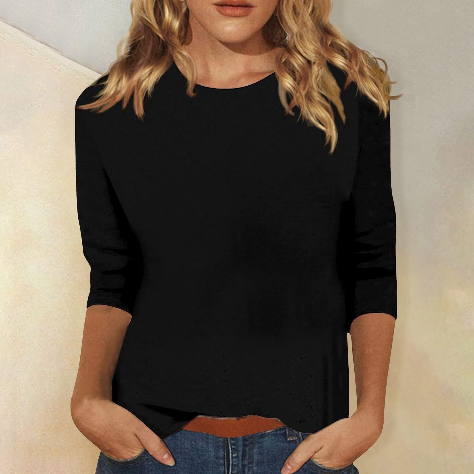 Giada | Women's Three-Quarter Sleeve T-Shirt | Everyday Comfort with Timeless Style