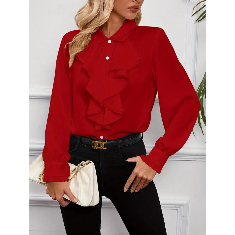 Grace | Women's Ruffle Detail Blouse | Elegant Style and Feminine Charm