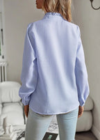 Cara | Women's Elegant Ruffle Collar Blouse | Feminine and Timeless