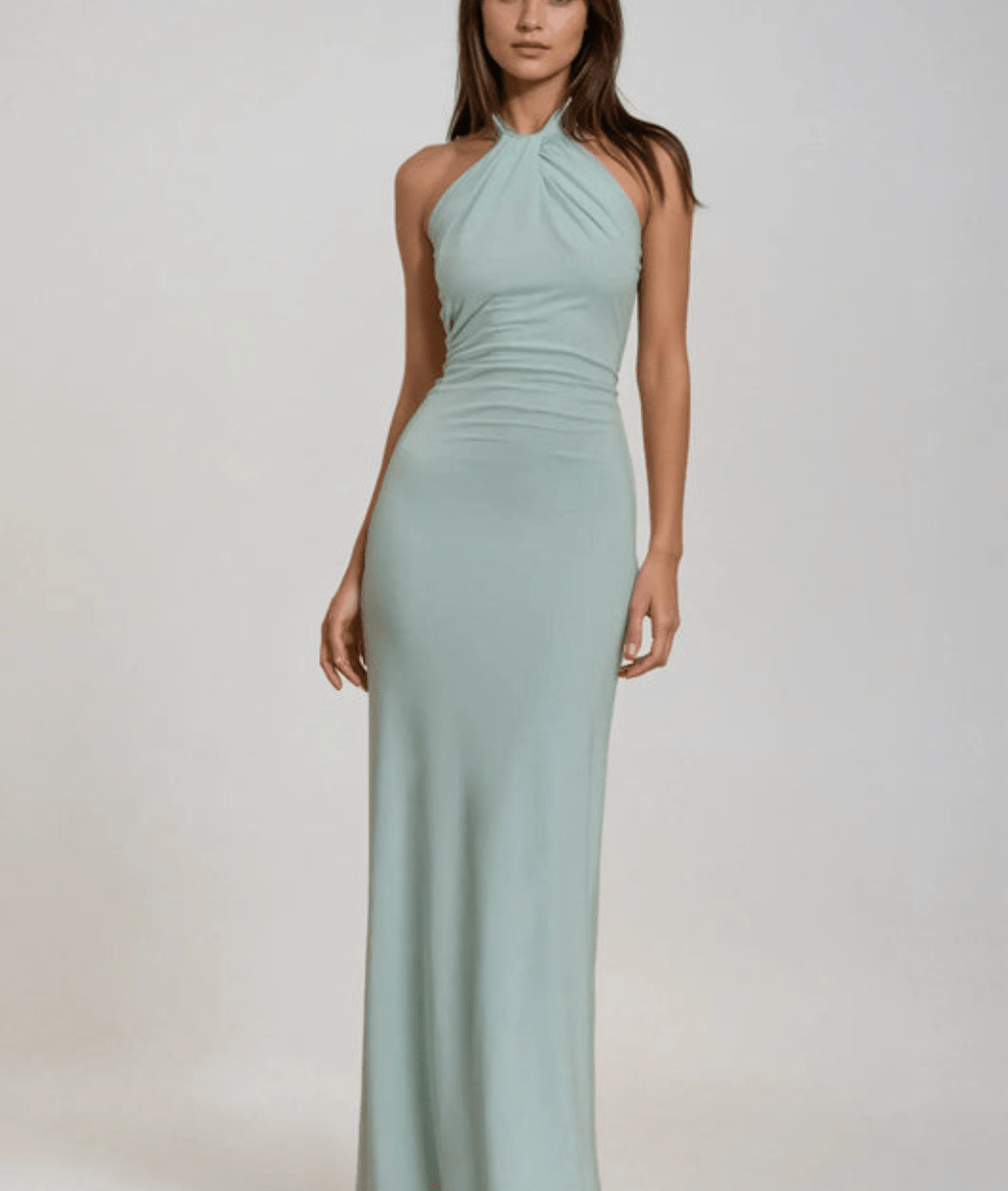Eliana | Elegant Halter Neck Maxi Dress | Sleek Sophistication for Every Occasion